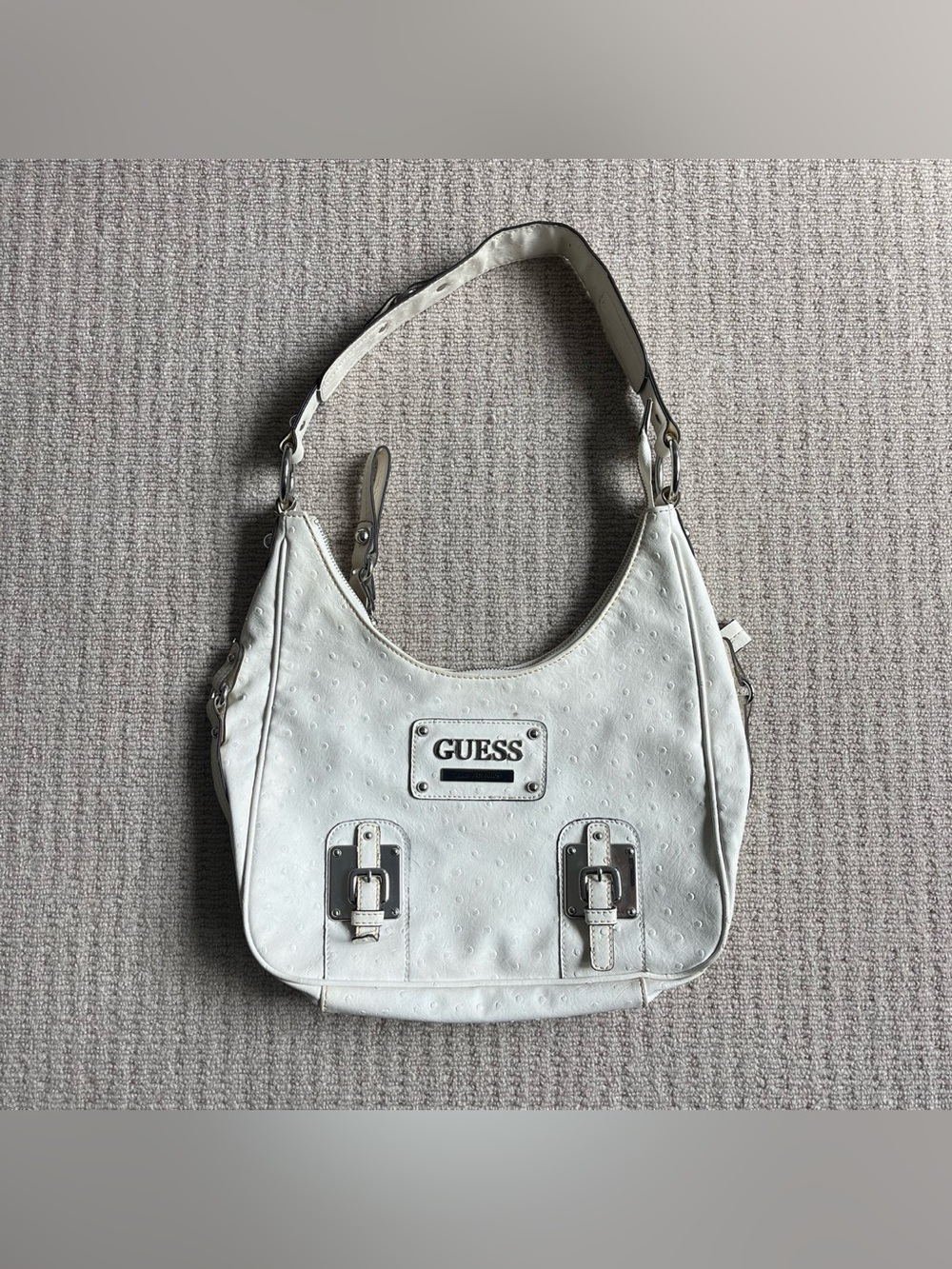 White Guess Faux Leather Bag - Picture 1 of 6